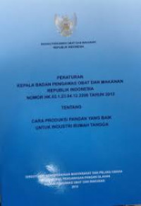 Image of Peraturan Ka. BPOM RI tentang cara produksi pangan yang baik untuk IRT